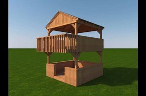 2 Story Playhouse Fort Woodworking Plans