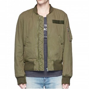[Hot Item] Garment Dyed Cotton Ribbed Finishing Flight Bomber Jacket Women