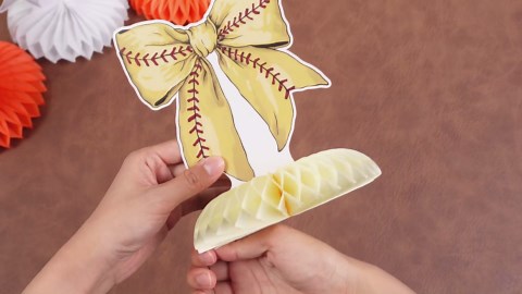 12 Pcs Sports Themed Birthday Party Decorations Bow Sports Table Honeycomb Centerpieces Baseball Soccer Basketball Table Centerpieces for Birthday Party Supplies