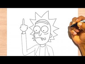 How to Draw RICK (Rick and Morty) easy - Drawing Step by Step