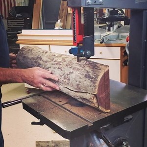 Logs to lumber on the bandsaw. Walnut. What a great color. #sawmill #vondriskawoodworks #lagunatools | Vondriska Works