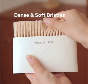 Small Broom and Dustpan Set, Portable Hand Whisk Broom Brush, Mini Hanging Trash Can, Soft Bristle Household Brooms with Dust Pan Combo Set for Cleaning Home, Desktops - 2 Pack (Gray+Orange)