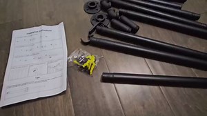 Heavy Duty Industrial Wrap Around Curtain Rod 32-144 Inch, 1-Inch Blackout Room Darkening Drapery Pole, Matte Black Rustic Pipe French Return Design for Indoor, Outdoor & Room Divider