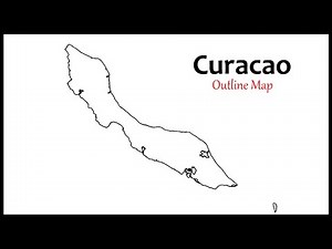 Outline map of Curacao || How to draw Curacao map