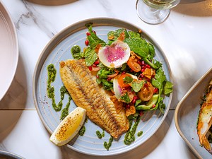 Grilled Barramundi fillet, perfectly paired with a vibrant Fattoush salad and a zesty Salsa Verde. A delight that brings elegance to every bite. #GourmetExperience #FineDining #CulinaryArt Book now! Link in bio 📞 02 9893 8188 📍 317 Church St, Parramatta NSW 2150 Book now! 📞 02 9893 8188 📍 317 Church St, Parramatta NSW 2150 | Restaurant 317