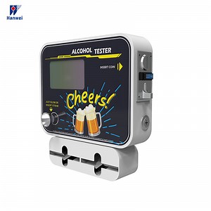 [Hot Item] Coin-Operated Alcohol Tester with 7"LCD Ad-Screen for Public Occasions At329