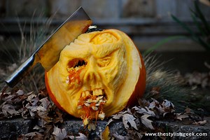 Walking Dead Inspired Zombie Pumpkin