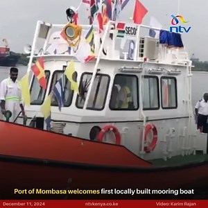 4K views · 83 reactions | Port of Mombasa welcomes first locally built mooring boat | NTV Kenya | Facebook