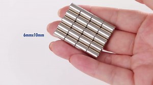 Magnetic Cylinder, 10Pcs Strong Cylinder Rod Magnets Round Disc Crafting Sticker Holder Lifter Fastener Magnets Multi-use Permanent Rare Earth Magnets for Crafts, Fridge, Whiteboard