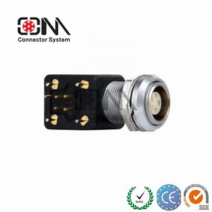[Hot Item] Qm B Series Zxg Socket Amphenol Metal Circular Push Pull RJ45 M12 Connector Socket Terminal Connector