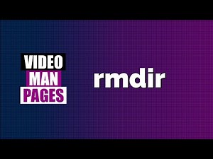 'rmdir' - remove empty directories - Video Man Pages