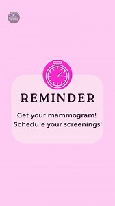 This is YOUR reminder to schedule your annual mammogram ! Early...