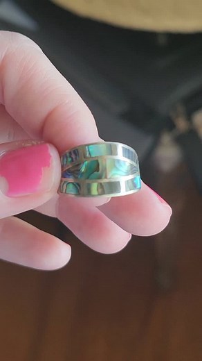 Gorgeous abalone and silver ring Item name: Ariel Ring | GeekBetty