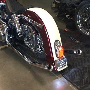 Our mini trumpets. #softail #softaildeluxe #harley #customs #dirtybirdconcepts | Dirty Bird Concepts