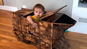 A Wonderful Wooden Jawa Sandcrawler Toy Box
