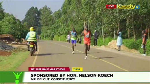It’s a close race at the front for 21km Men Half Marathon #BelgutMarathon | KASS FM