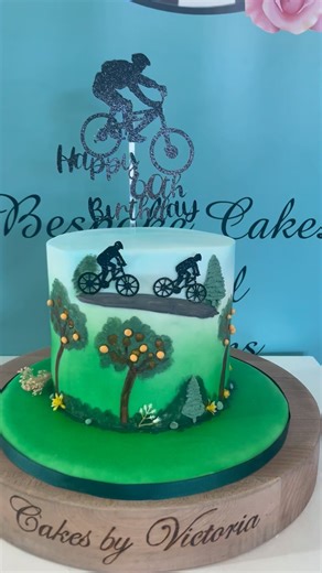 Happy 60th Birthday for a cycling legend in Madagascan vanilla and homemade raspberry conserve #cakesbyvictoriani #midulster #magherafelt #belfast #cookstown #airbrushcakeart #northernirelandcakes | Cakes by Victoria NI | Facebook