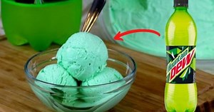 DIY Homemade Mountain Dew Ice Cream Recipe
