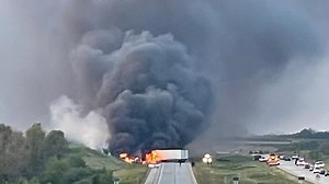 Belgium semi crash, fire, 2 dead, I-43 reopens