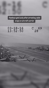 Hawkeye gets lucky after arresting cable snaps on aircraft carrier 😳 | Notinregz
