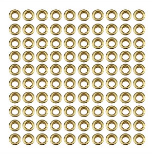 Green Machine 6mm Brass Eyelets with Gold Finish (100 Sets)