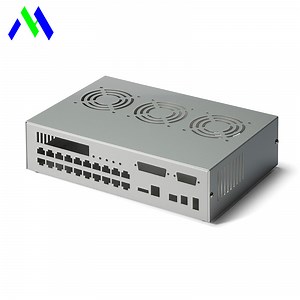[Hot Item] Customized CNC Aluminum Box Power Shield Housing Copper Oxide Powder Electronic Communicator Housing Parts