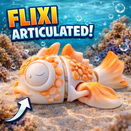 Articulated Fish STL | Flexible Ocean Fidget | Cute Sea Creature Figure | Sensory Desk Toy Gift - Etsy UK