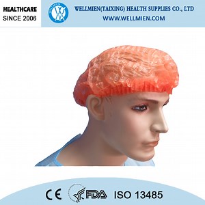 [Hot Item] Medical Cleanroom Food Industry PP Nonwoven Disposable Bouffant Cap Clip Cap Mob Hairnet Head Covers