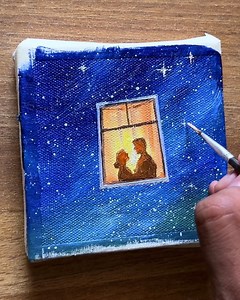 2.9K views · 39 reactions | Floating window acrylic painting | Vinee Painting | Facebook
