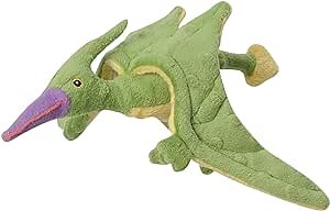 goDog Dinos Pterodactyl With Chew Guard Technology Tough Plush Dog Toy, Green, Small