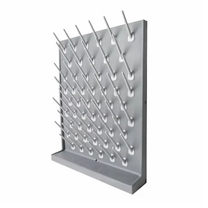 [Hot Item] Stainless Steel Laboratory Drying Rack with 50 Pegs, Grey