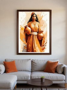 Desert Woman Acrylic Painting, Resilience Art, Symbolique Decor - Etsy Australia