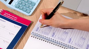 2 Pack Receipt Books with Carbon Copies, Rent Receipt Book, 2-Part Carbonless, 5.24" x 11 Spiral Bound, (White and Yellow), 200 Sets Per Book