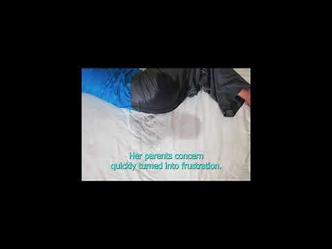 Girl pee her pants then gets diapered