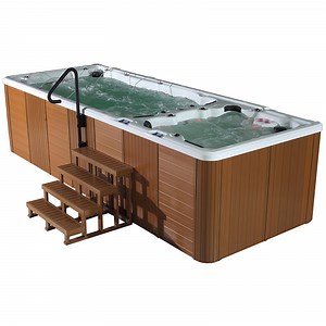 [Hot Item] High-End Big Acrylic 6m Outdoor Swim SPA Hot Tub Combo
