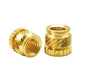 [Hot Item] Made in China M2 M3 M6 M8 Knurled Brass Heat Staking Threaded Inserts Brass Insert Nut for Injection Molding