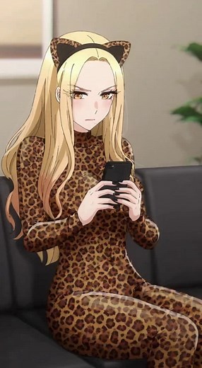 Leopard giantess angry texting ##giantess##anime##dommymommy##giantesscrush##shrinking