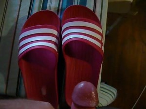 CUM TO MY WIFE ADIDAS SLIDE