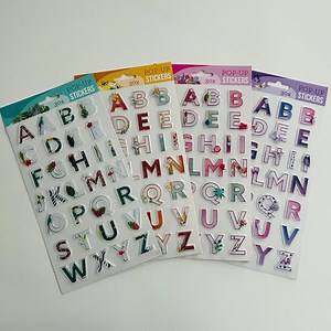 [Hot Item] Custom Alphabet Pop-up 3D Bubble Letter Sticker Puffy Deco Foam Scrapbook Planner PVC Stickers Pack for Kids Craft Gift
