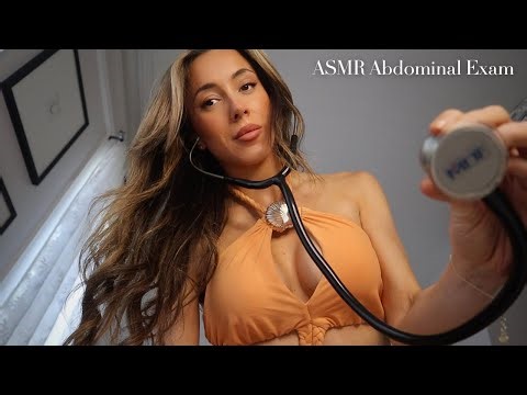 ASMR Abdominal Exam 🧡 inspecting, percussing, palpating, auscultating | Soft Spoken