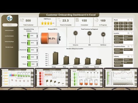 Customer Onboarding Dashboard in Excel