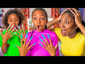 “THE GHETTO NAILS” GIRLS SNEAK AND Get LONG NAILS THEY INSTANTLY REGRET IT| Kota Cake