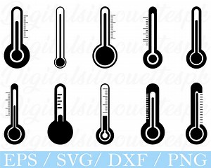 Thermometer Svg, Thermometer Silhouette, Dxf, Png - Etsy