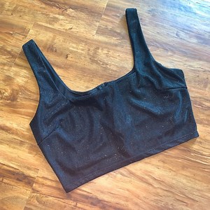 Medium/ Large black sparkly crop top from Windsor.