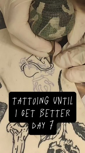 LINES, LINES, LINES until i ... ±±± #tattoojurney #tattoo #practicetime #tattoolearning #goodvibes #fakeskin #everyday #linework #traditional | Mitch Colonel