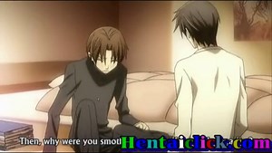 Cute hentai gay twink gets hot masturbation