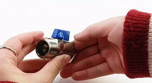 QWORK Mini Ball Valve, 2 Pack 3/4" Thread Female and Male 304 Stainless Steel Shut-Off Valves