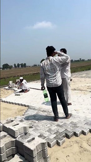 Interlocking paver blocks|| INTERLOCK TILES|| Road work #construction #civilwork