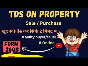 TDS on Property purchase 26QB I How to file form 26QB TDS return online I 26QB online payment method