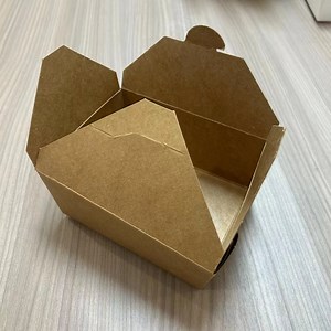 Custmized Small White Away Kraft Paper Picnic Food Packaging Containers for Servicing